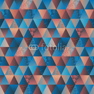 Seamless geometric pattern with triangle.