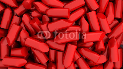 Lipstick Cosmetic Background. 3d illustration, 3d rendering.