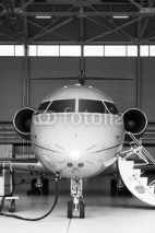 Fototapety Private Jet in hangar