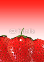Obrazy i plakaty fresh red strawberry - healthy food -