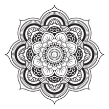 Naklejki Mandala. Round Ornament Pattern