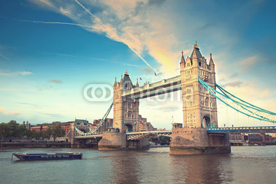 Tower bridge at sunset, London