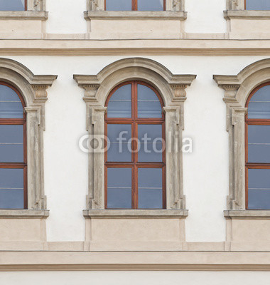 windows of  Renaissance Wallenstein palace Prague 
