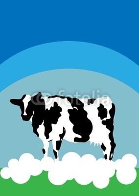 Cow background nature animal farm card poster