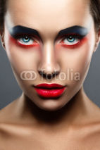 Naklejki closeup beauty creative makeup woman face