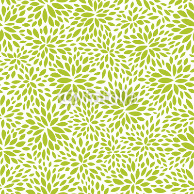 seamless abstract green leaf pattern, foliage vector background