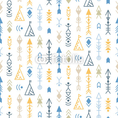 Vector Tribal Seamless Pattern Background