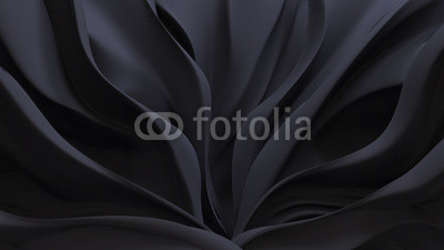 Black abstract growing tissue
