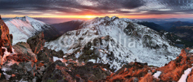Naklejki Slovakia Tatras - Winter mountain panorama
