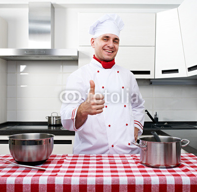 Male chef at kitchen