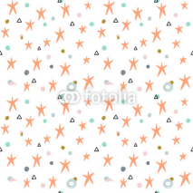 Naklejki Cute modern seamless pattern with stars