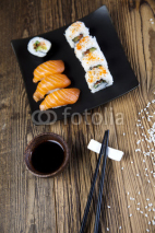 Naklejki Sushi traditional japanese food 