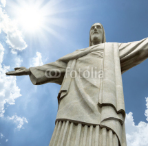 Naklejki Famous statue of the Christ the Redeemer, in Rio de Janeiro