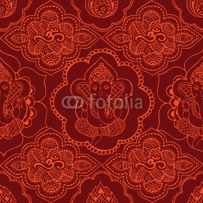 Indian seamless pattern with ornament
