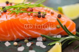 Naklejki Fresh salmon
