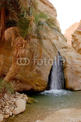 Beautiful mountain oasis in Tunisia