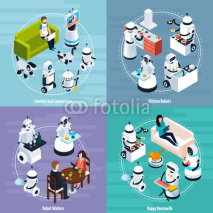 Home Robots 2x2 Isometric Design Concept