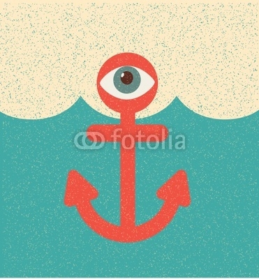Anchor. Retro poster