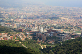 Naklejki View of Barcelona from Tibidabo