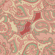 Obrazy i plakaty Paisley. Seamless pattern. Oriental traditional pattern.A template for a print fabric, wrapping paper, textiles.Limited Palette 
