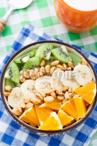 Naklejki Granola with tropical fruits
