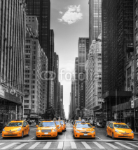 Naklejki Avenue avec des taxis à New York.