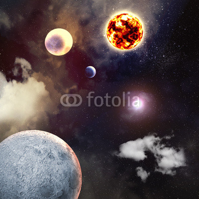 Image of planets in space