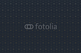Naklejki Geometric seamless pattern with connected line and dots. Graphic background connectivity. Modern stylish polygonal backdrop for your design. Vector illustration.