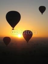 Fototapety montgolfière au lever du soleil