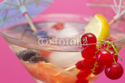 summer fruit cocktail detail
