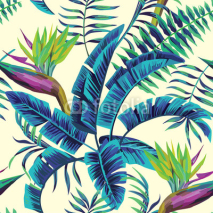 tropical exotic painting seamless background