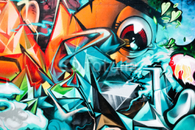 Obrazy i plakaty Abstract Graffiti detail on the textured wall
