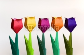 Fototapety origami flowers