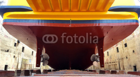 Fototapety detail of ship propeller at dry dock