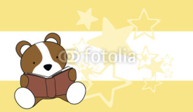 Fototapety hamster baby cute reading cartoon background