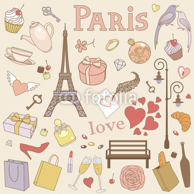 Paris set pastel