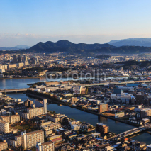 Naklejki Aerial view of Fukuoka