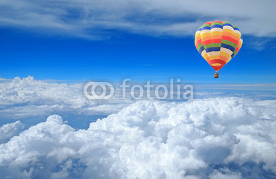 Colorful balloon in the blue sky