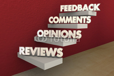 Feedback Reviews Opinions Comments Steps Words 3d Illustration