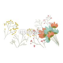 Obrazy i plakaty Flowers icon. Decoration rustic garden floral nature plant and spring theme. Isolated design. Vector illustration