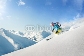 Naklejki Female freeride skier