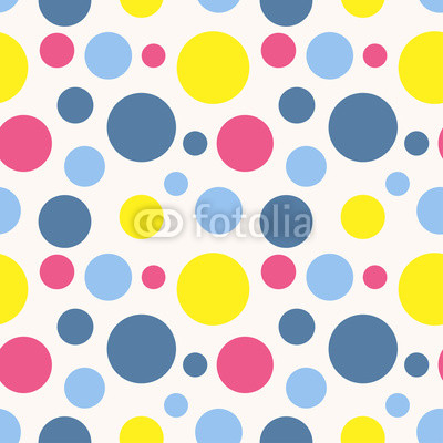 Seamless polka dot pattern in retro style.