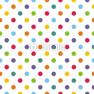 Seamless vector pattern or background with colorful polka dots