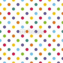 Seamless vector pattern or background with colorful polka dots