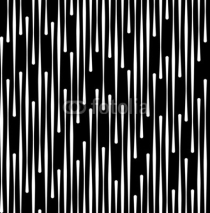 Naklejki Black and White Abstract Geometric Vector Seamless Pattern Backg