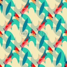 Obrazy i plakaty Abstract colored beautiful seamless pattern