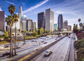 Naklejki Downtown Los Angeles, California Cityscape