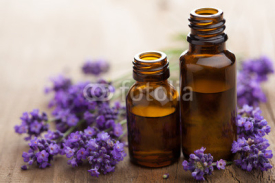 Naklejki essential oil and lavender flowers