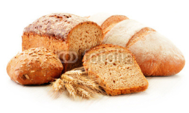 Naklejki Composition with baking products isolated on white