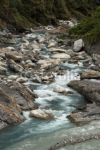 Naklejki Rocky river at the Taroko National Park in Taiwan